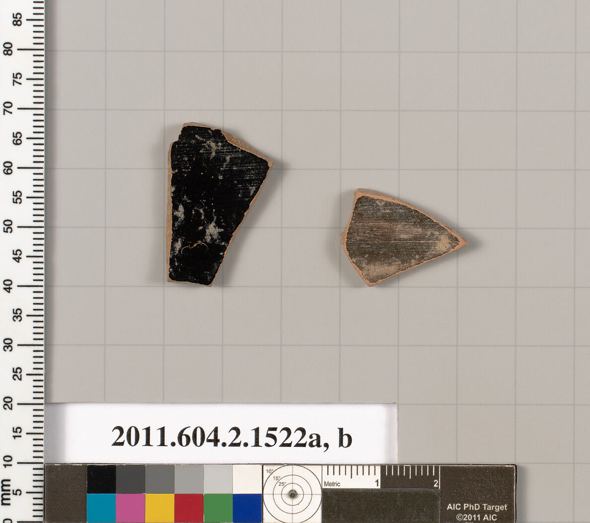 Terracotta fragments of skyphoi (deep drinking cups), Terracotta, Greek, Attic