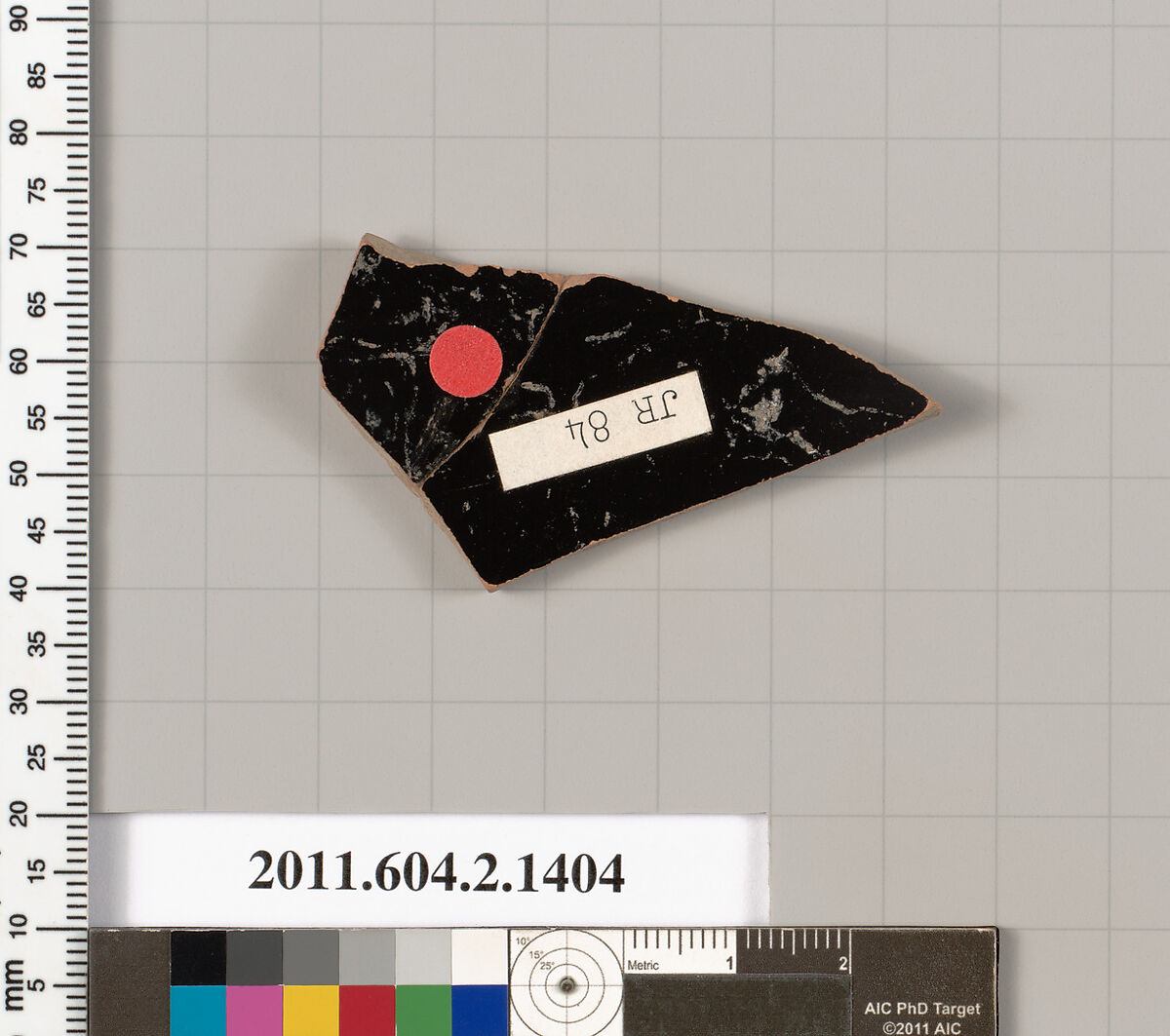 Terracotta fragment of a skyphos (deep drinking cup), Terracotta, Greek, Attic