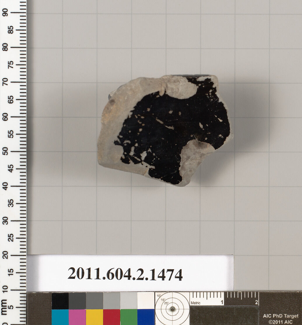 Terracotta fragment of a skyphos (deep drinking cup)?, Terracotta, Greek, Attic