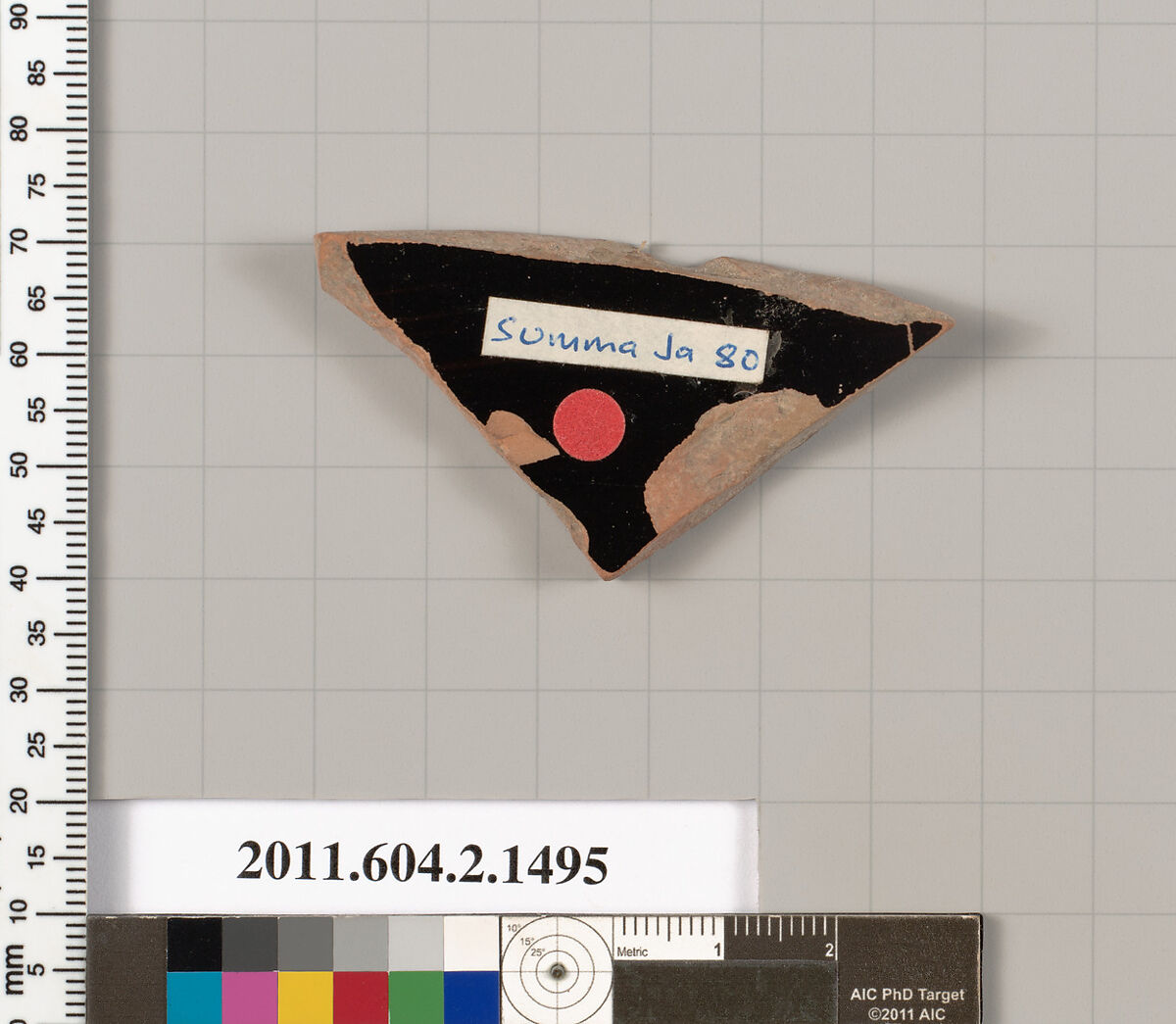 Terracotta fragment of a skyphos (deep drinking cup), Terracotta, Greek, Attic