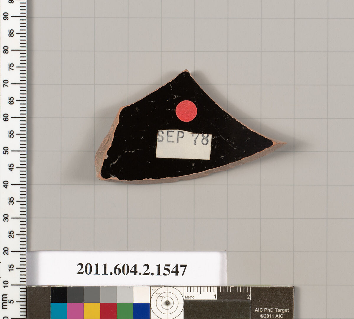 Terracotta fragment of a skyphos (deep drinking cup), Terracotta, Greek, Attic