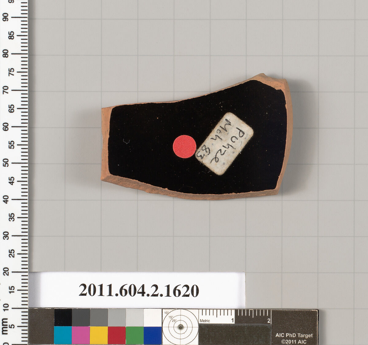 Terracotta fragment of a skyphos (deep drinking cup), Terracotta, Greek, Attic