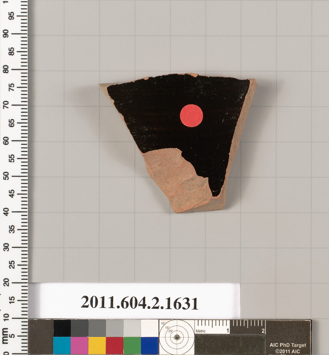 Terracotta fragment of a skyphos (deep drinking cup), Terracotta, Greek, Attic