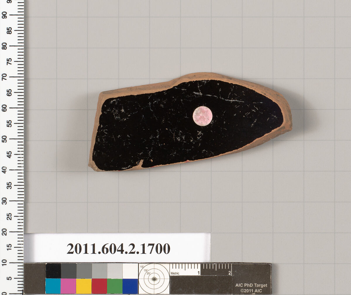 Terracotta fragment of a skyphos (deep drinking cup), Terracotta, Greek, Attic