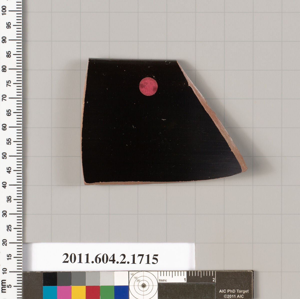 Terracotta rim fragment of a skyphos (deep drinking cup), Terracotta, Greek, Attic