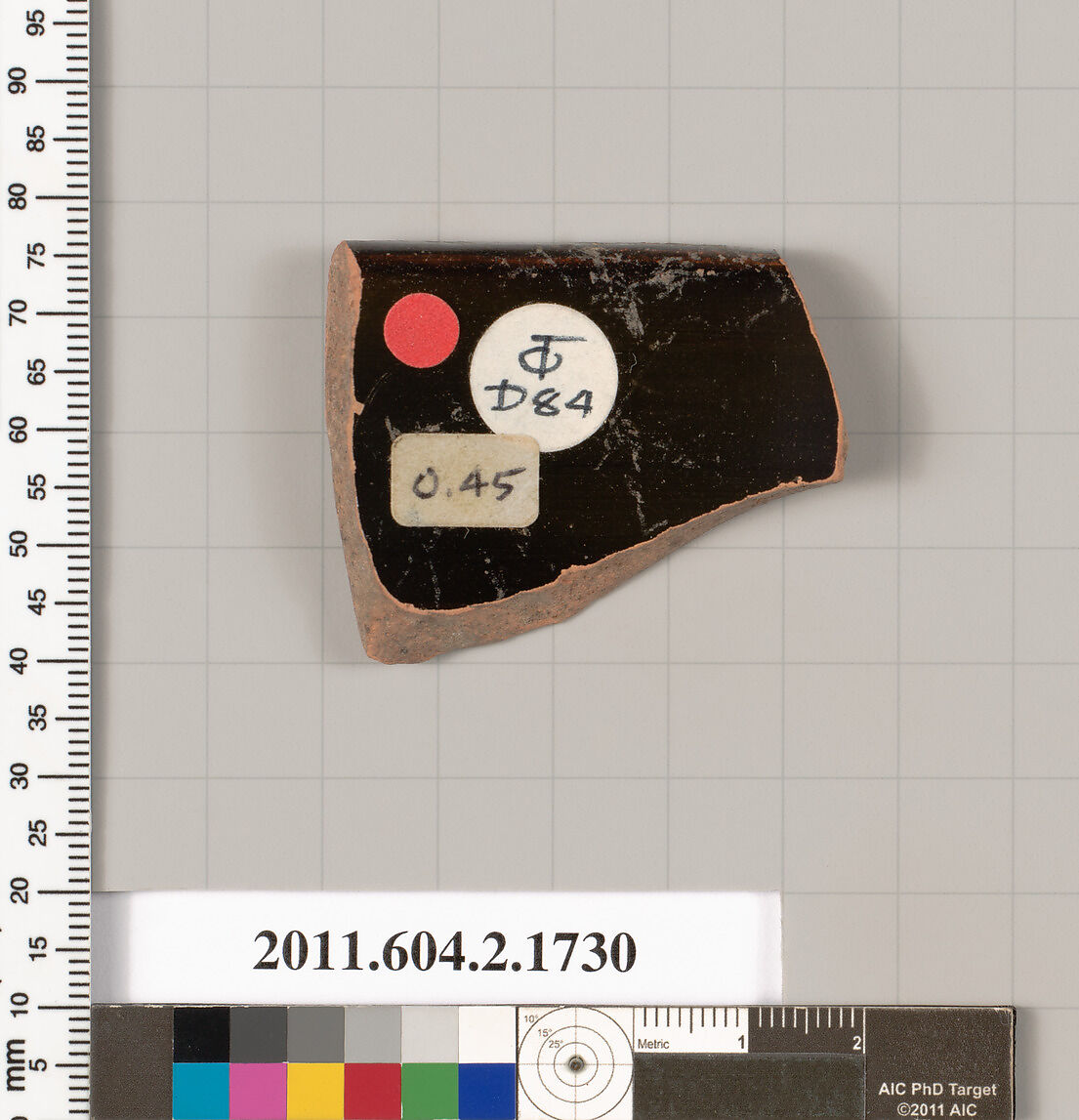 Terracotta rim fragment of a skyphos (deep drinking cup), Terracotta, Greek, Attic