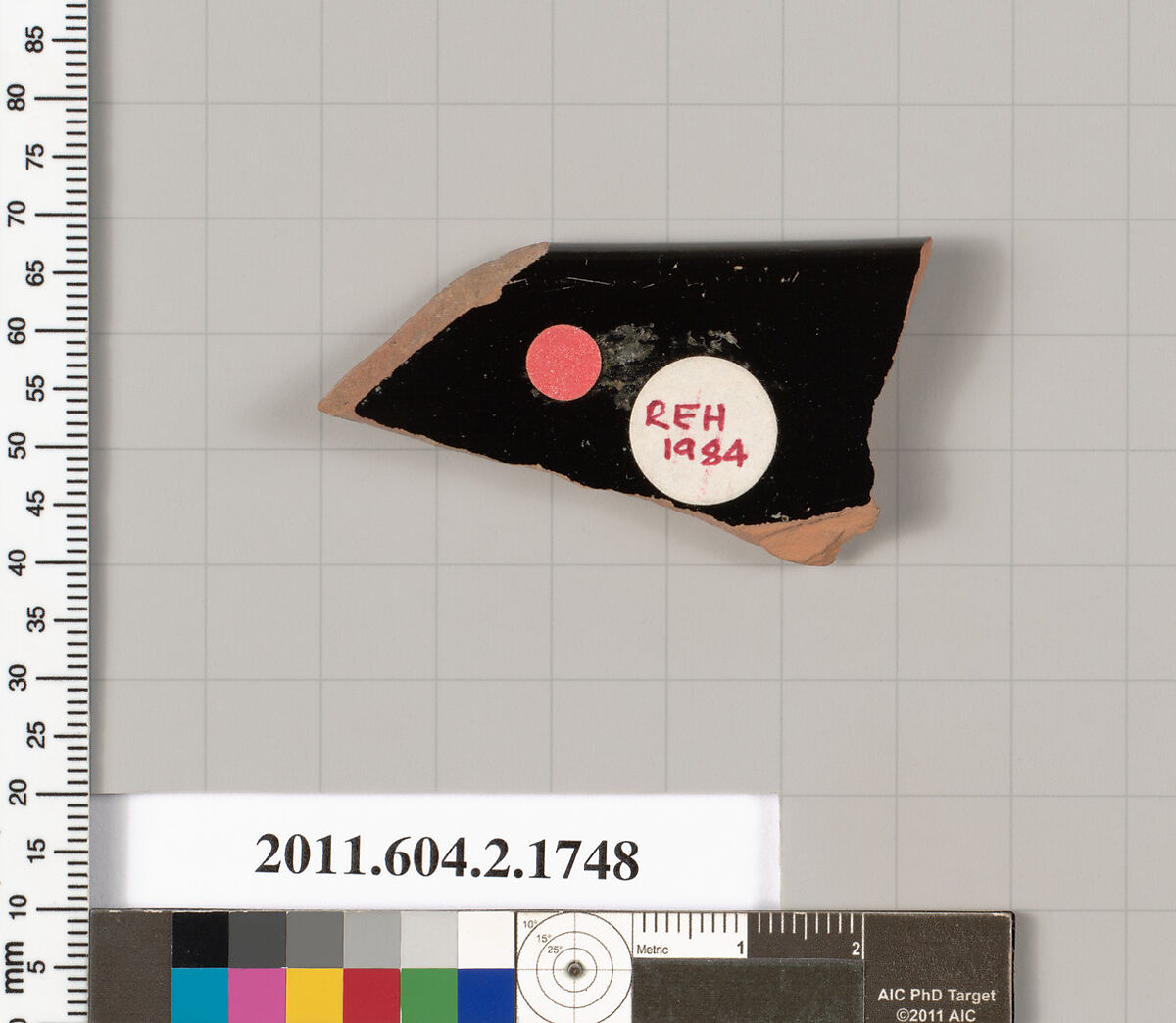 Terracotta rim fragment of a skyphos (deep drinking cup), Terracotta, Greek, Attic