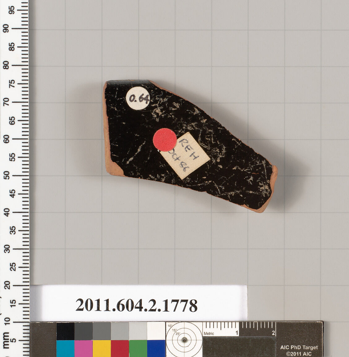 Terracotta rim fragment of a skyphos (deep drinking cup), Terracotta, Greek, Attic