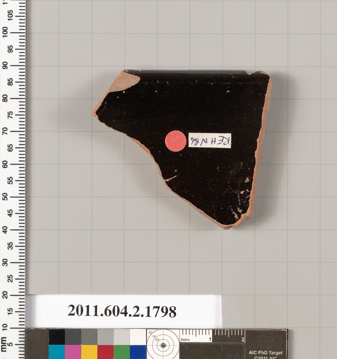 Terracotta rim fragment of a skyphos (deep drinking cup), Terracotta, Greek, Attic