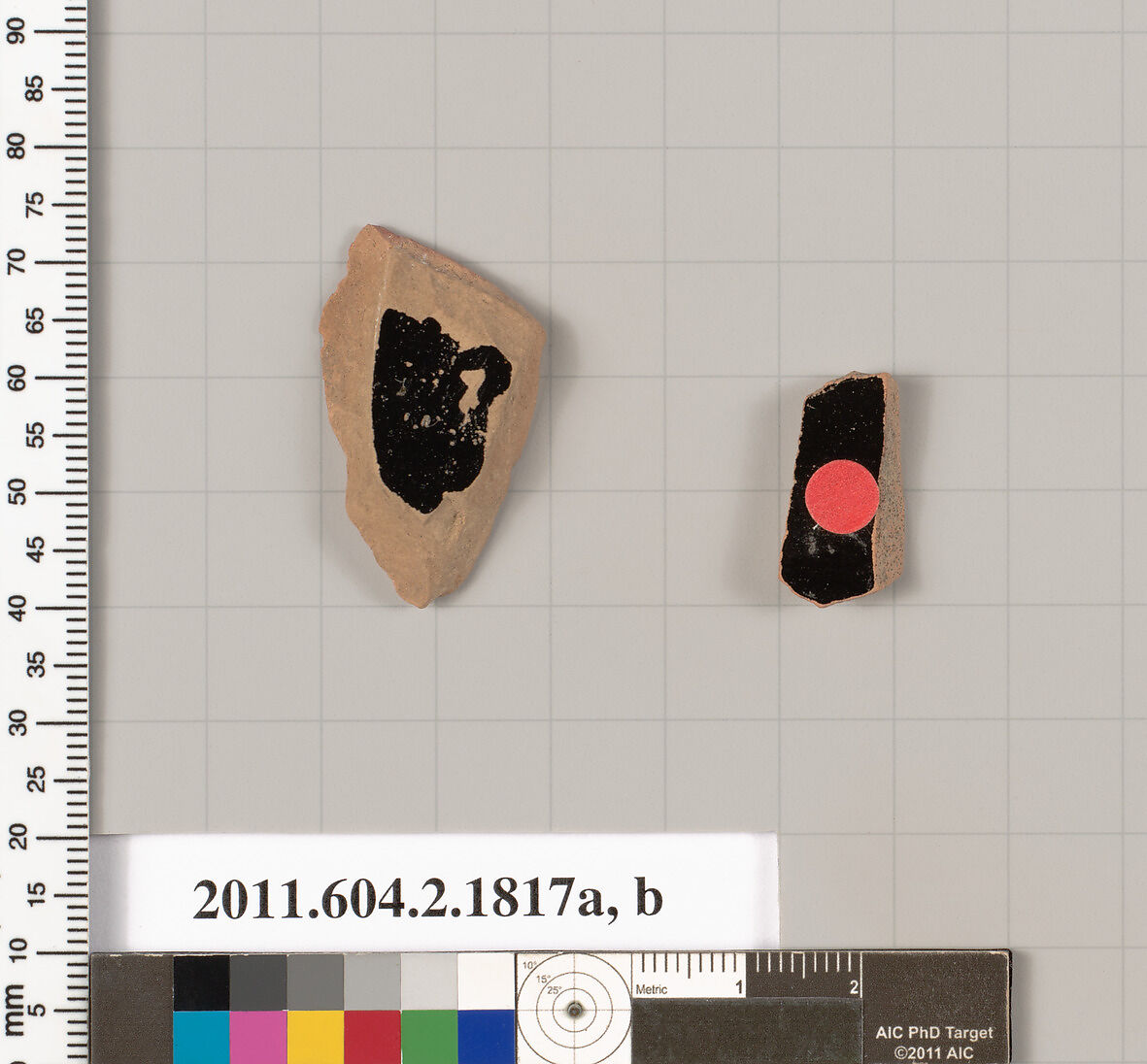 Terracotta fragments of skyphoi (deep drinking cups), Terracotta, Greek, Attic