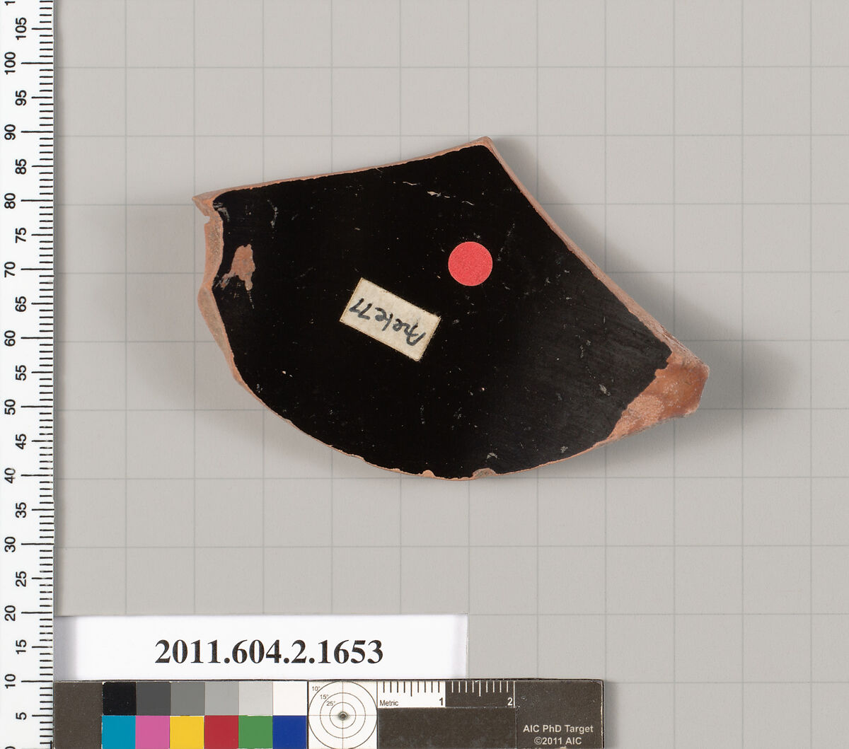 Terracotta fragment of a skyphos (deep drinking cup), Terracotta, Greek, Attic