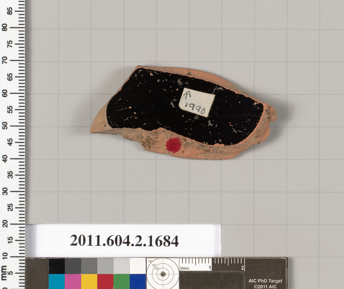 Terracotta fragment of a skyphos (deep drinking cup), Terracotta, Greek, Attic
