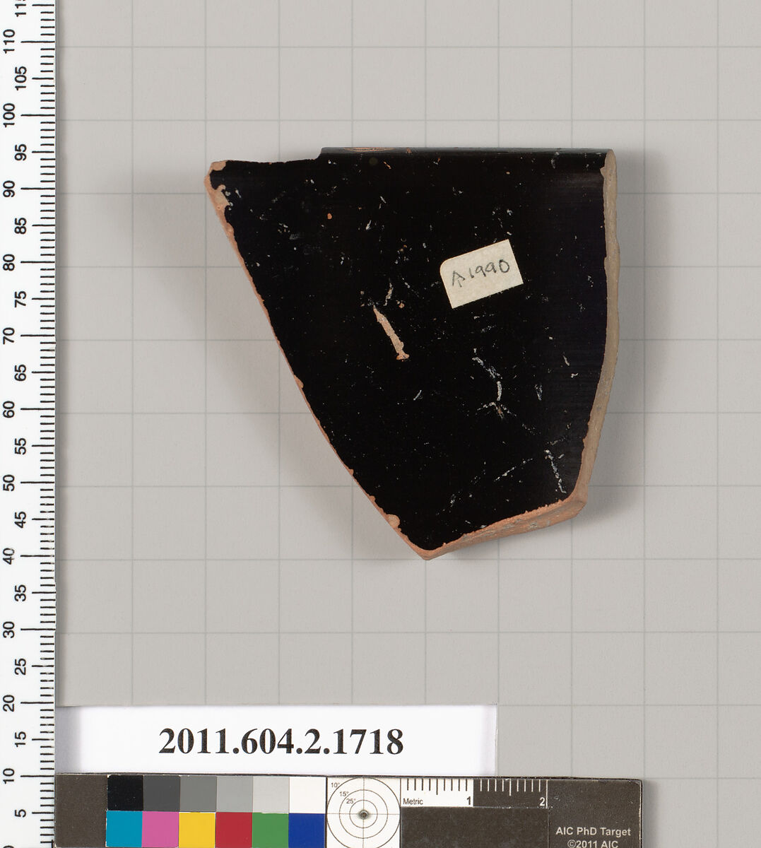 Terracotta rim fragment of a skyphos (deep drinking cup), Terracotta, Greek, Attic