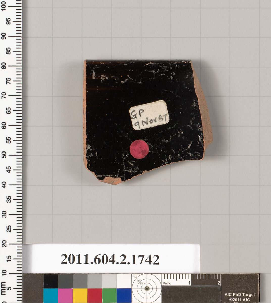 Terracotta rim fragment of a skyphos (deep drinking cup), Terracotta, Greek, Attic