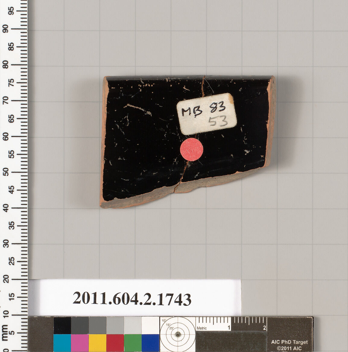 Terracotta rim fragment of a skyphos (deep drinking cup), Terracotta, Greek, Attic