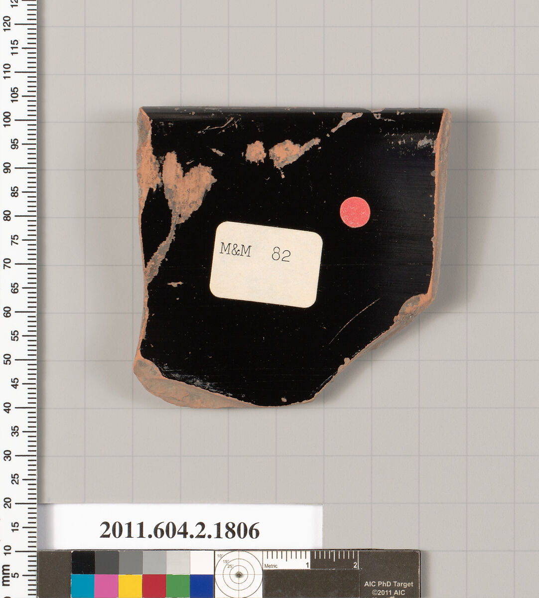 Terracotta fragment of a skyphos (deep drinking cup), Terracotta, Greek, Attic