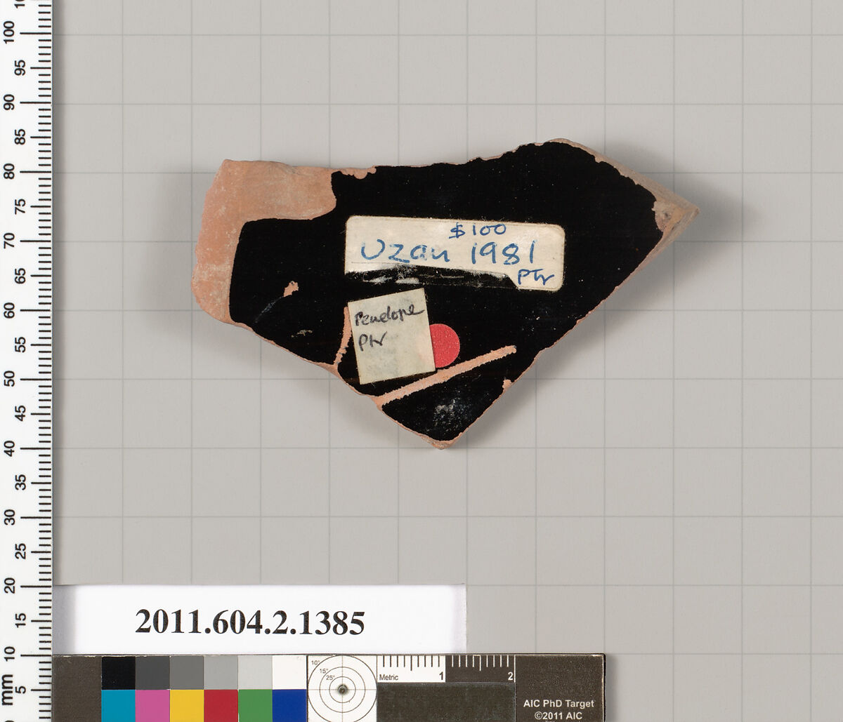 Terracotta fragment of a skyphos (deep drinking cup), Attributed to the Penelope Painter [DvB], Terracotta, Greek, Attic