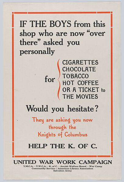 Would you hesitate?, Anonymous, Commercial color lithograph 