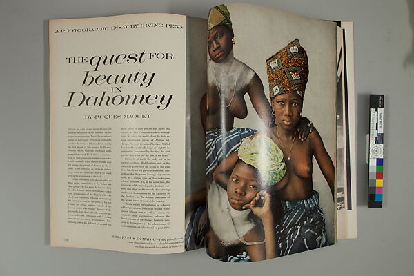 "The Quest for Beauty in Dahomey," Vogue, Irving Penn (American, Plainfield, New Jersey 1917–2009 New York), Offset lithography 