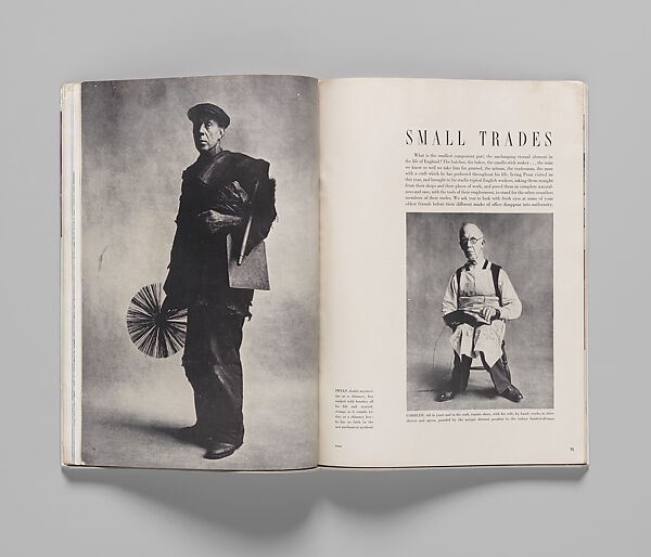 "Small Trades," British Vogue, Irving Penn (American, Plainfield, New Jersey 1917–2009 New York), Offset lithography