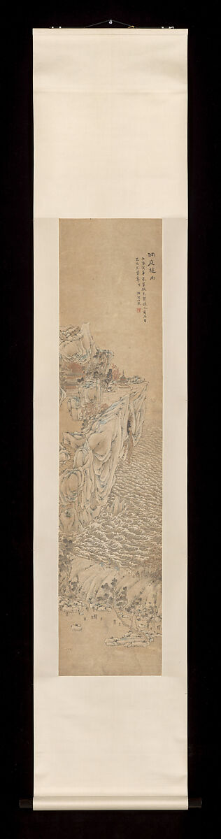 Landscape, Ren Xiong (Chinese, 1823–1857), Hanging scroll; ink and color on paper, China