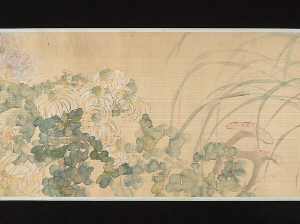 Flowers in Rain through the Four Stages of Meditation, Xugu (Zhu Huairen) (Chinese, 1823–1896), Handscroll; ink  and color on paper, China 