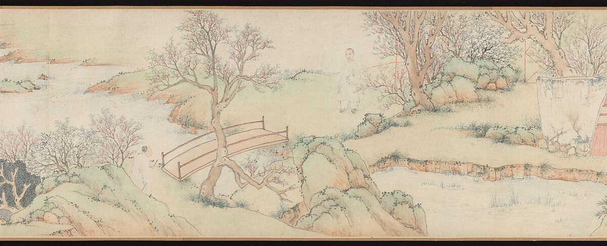 Dreaming of Flowers, Zhai Jichang (Chinese, 1770–1820), Handscroll; ink and color on paper, China
