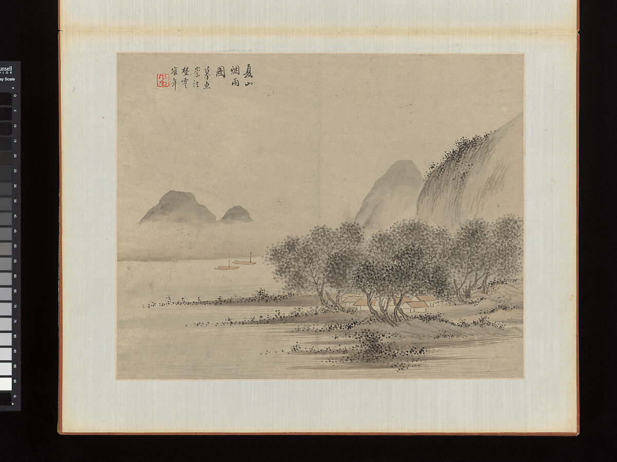 Landscapes, Zhu Henian (Chinese, 1760–1844), Album; ink and color on paper, China