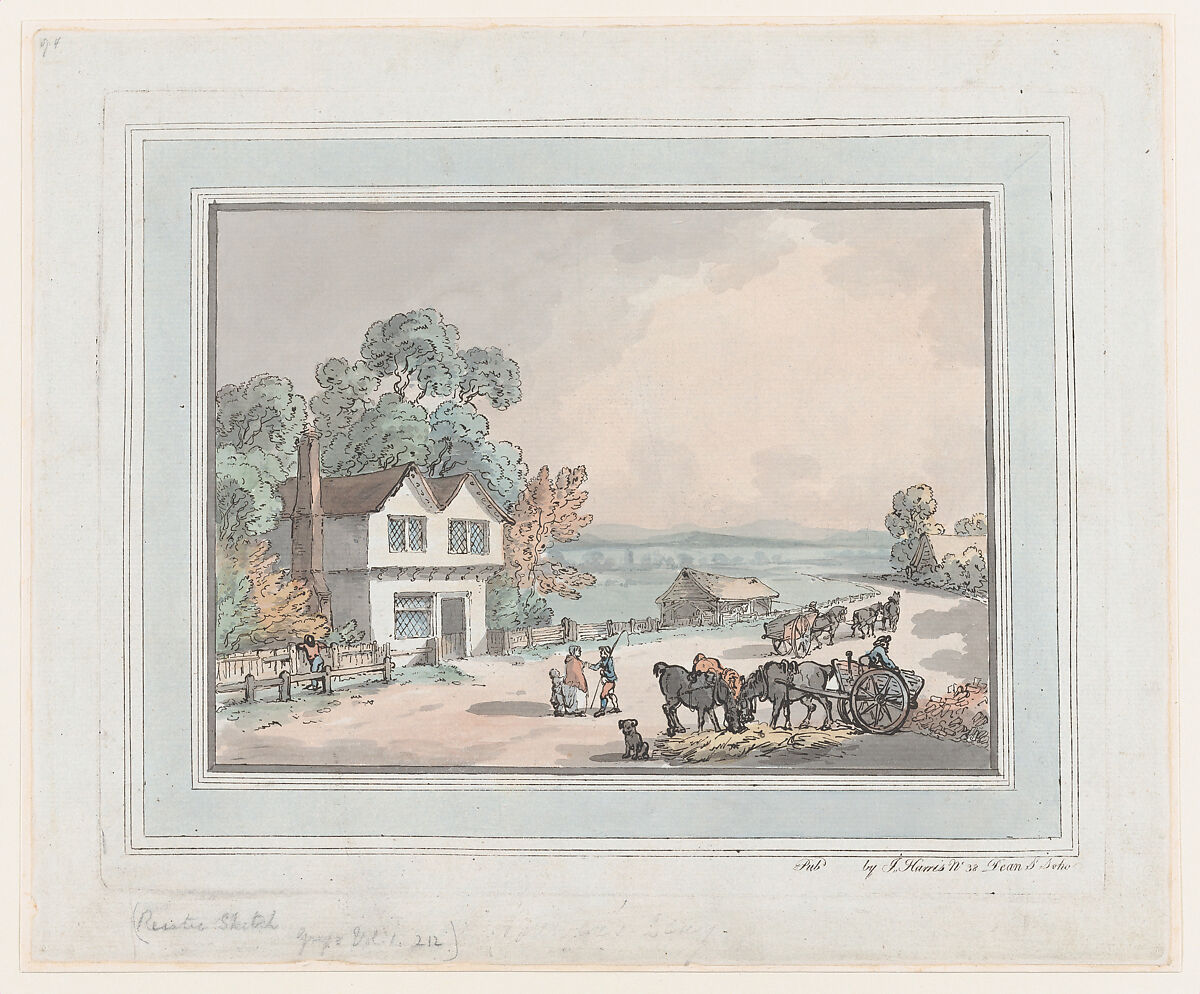 Rustic Sketch, Thomas Rowlandson (British, London 1757–1827 London), Etching and aquatint 