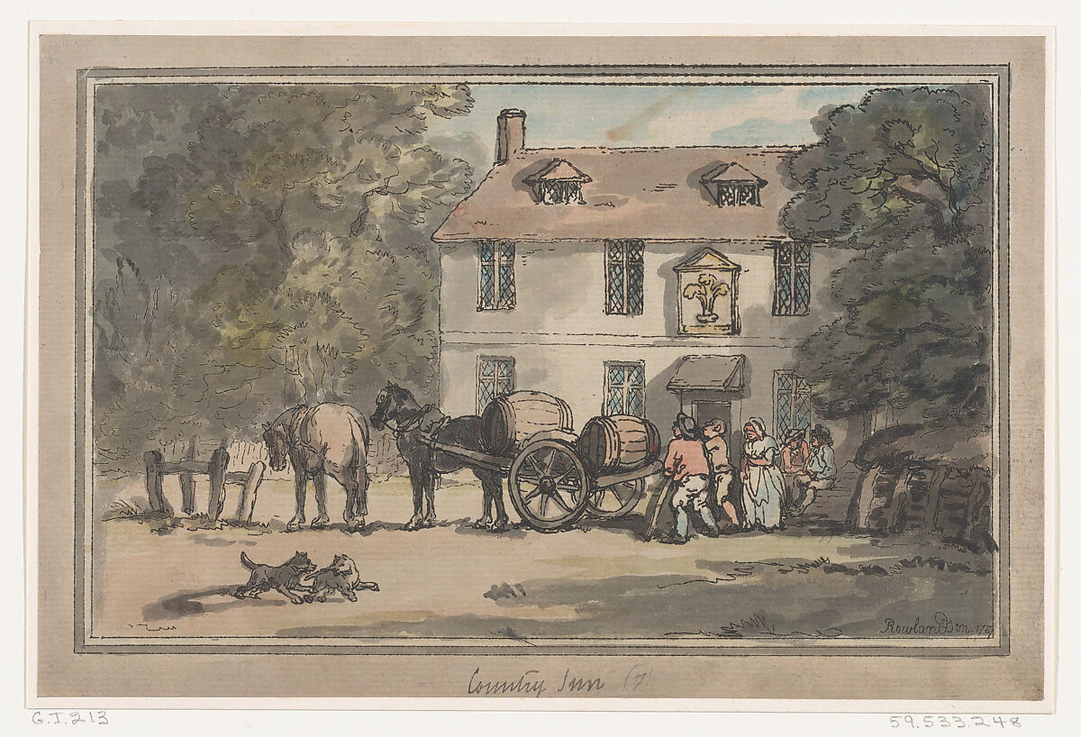 Country Inn, Thomas Rowlandson (British, London 1757–1827 London), Etching and aquatint 