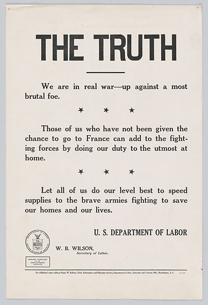 The Truth, Anonymous, American, 20th century, Commercial lithograph 