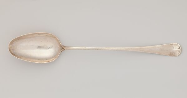 Serving Spoon, Marked by S. C., Silver, American 