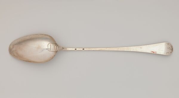 Serving Spoon, Marked by S. C., Silver, American