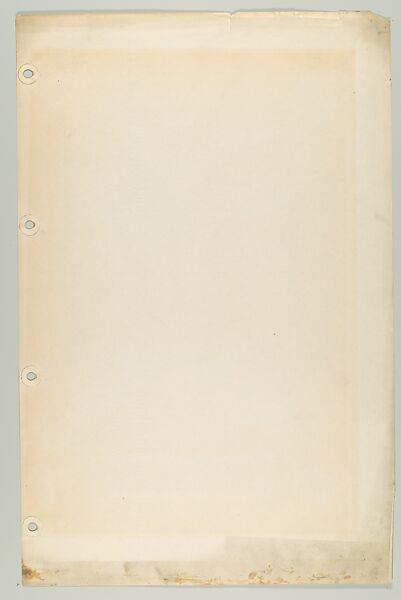 [Blank Page From "Pictures of the Time: 1925–1935"], Assembled by Walker Evans (American, St. Louis, Missouri 1903–1975 New Haven, Connecticut), Photomechanical prints 