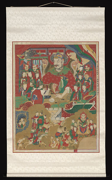 The Tenth King of Hell, Hanging scroll; ink and color on silk, Korea