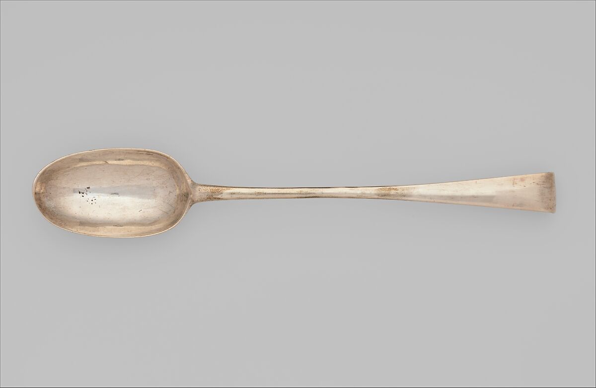 Serving Spoon, Jonathan Clarke (1705–1770), Silver, American 