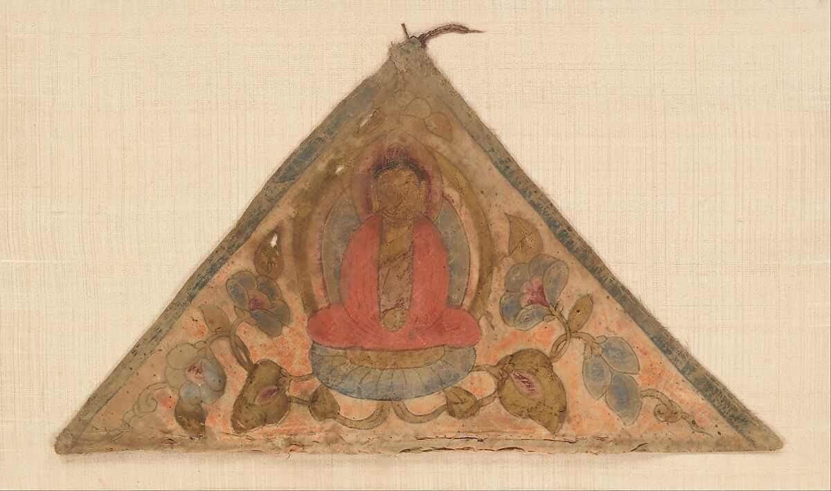 Banner with Bodhisattva, possibly Mahamayuri, Ink and pigment on silk, China (Dunhuang area, Gansu Province)