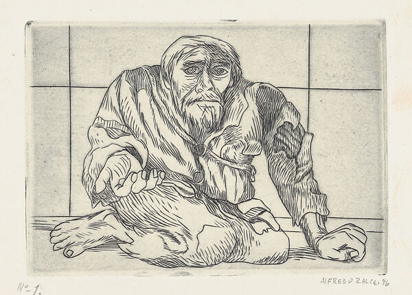 A beggar, Alfredo Zalce (Mexican, Pátzcuaro, Michoacán 1908–2003 Morelia), Engraving 