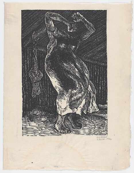 Headless woman, from "El Sombrerón", Alfredo Zalce (Mexican, Pátzcuaro, Michoacán 1908–2003 Morelia), Linocut 