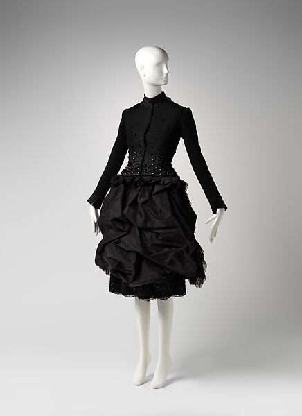 Ensemble, Christian Lacroix (French, born 1951), (a) wool, silk, glass, synthetic, metal; (b) silk, cotton, glass, synthetic, metal; (c, d) silk,  metal, French 