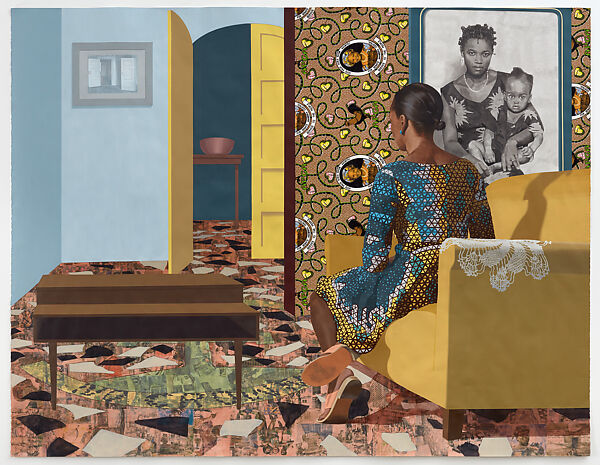 Njideka Akunyili Crosby, Mother and Child, 2016