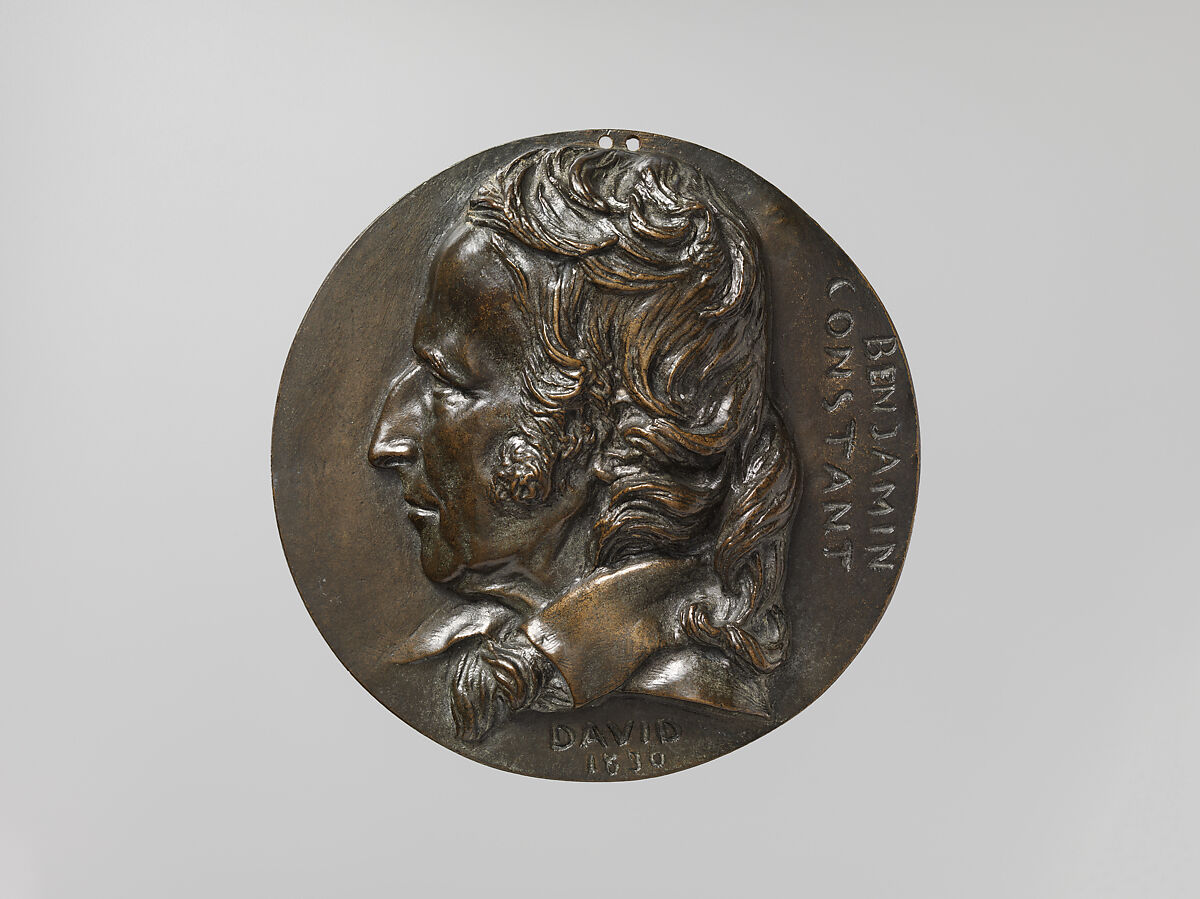 Henri-Benjamin Constant de Rebecque (1767–1830), Medalist: Pierre Jean David d&#39;Angers (French, Angers 1788–1856 Paris), Bronze, French 