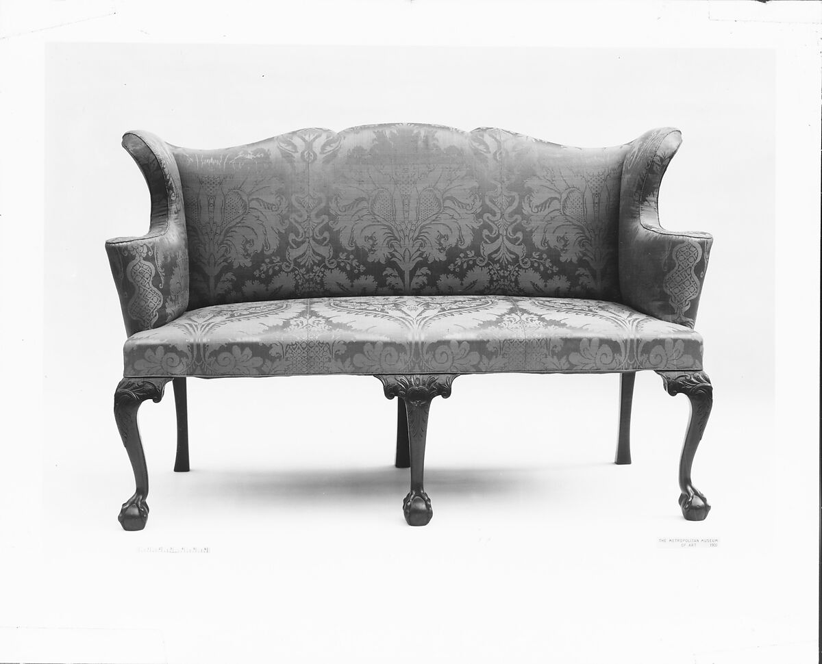 Settee, Mahogany, maple, cedar, birch, white pine, American