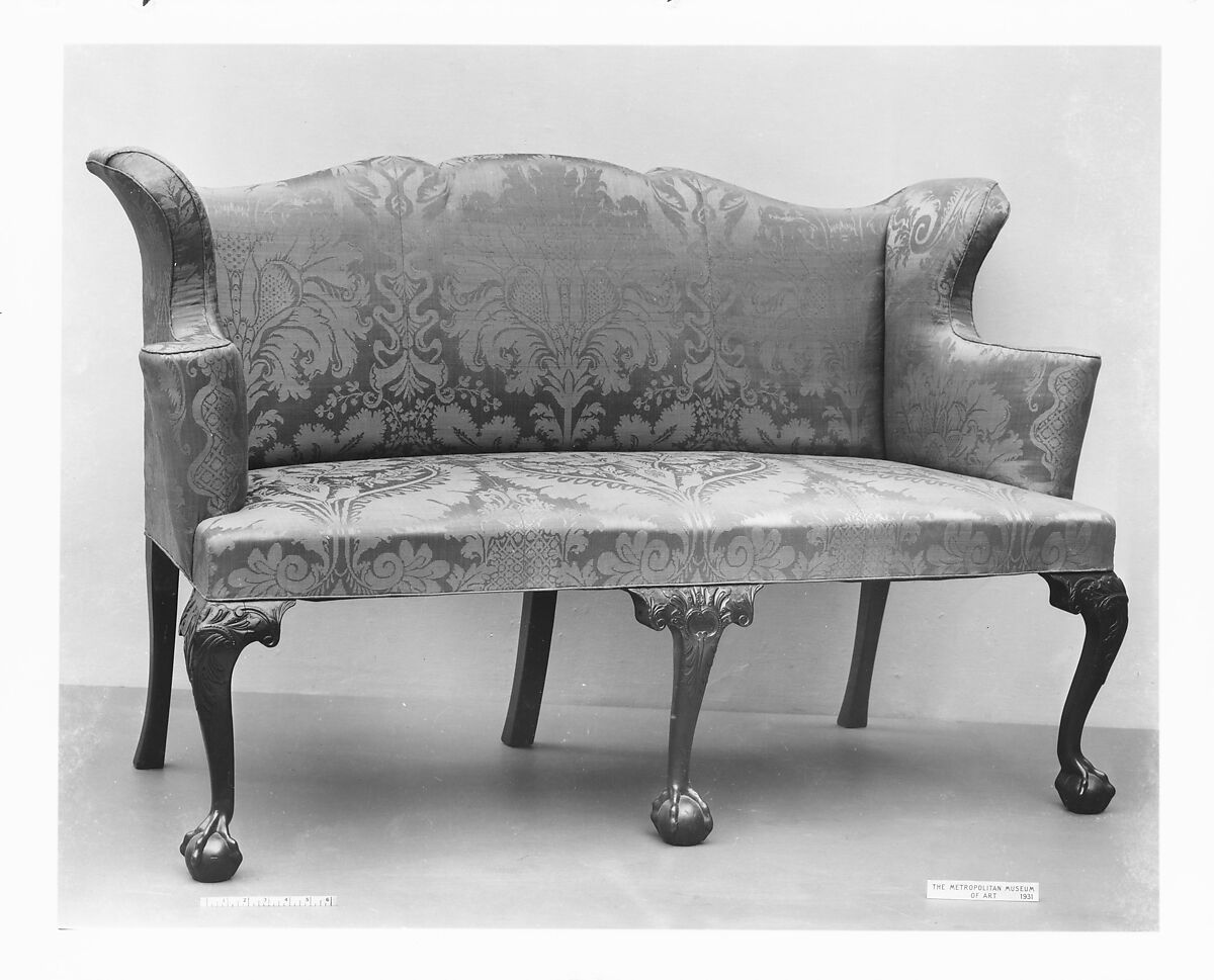 Settee, Mahogany, maple, cedar, birch, white pine, American