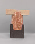 Tuskan Stool, Oeuffice (founded London, 2011), Rossa Perlina marble, Rossa Alicante marble, Porfido Red marble