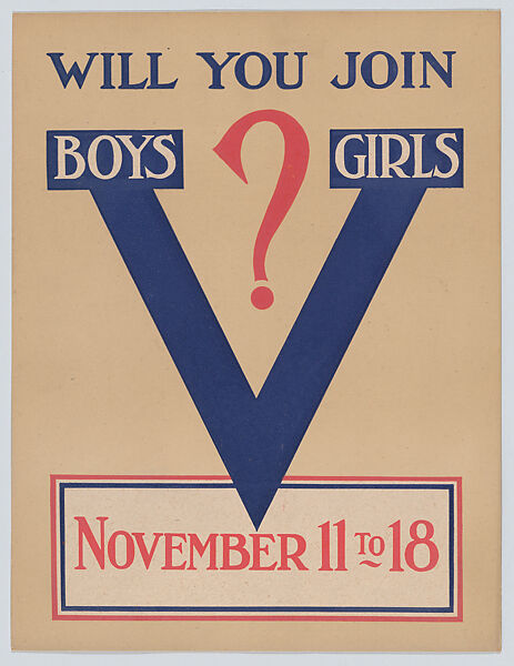 Will you join?, Anonymous, American, 20th century, Commercial color lithograph 