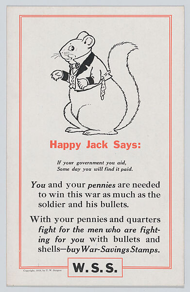 Happy Jack Says, Thornton W. Burgess (American, Sandwich, Massachusetts 1874–1965 Hampden, Massachusetts), Commercial color lithograph 