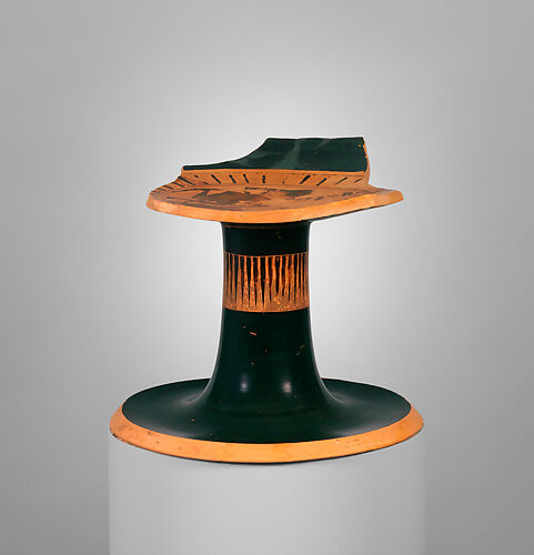 Terracotta kylix:band-cup (drinking cup)