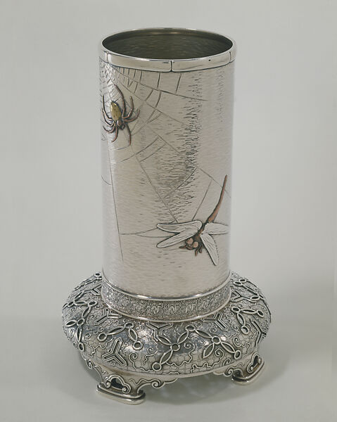 Vase, Tiffany &amp; Co. (1837–present), Silver, copper, brass, and silver-copper-gold alloy, American 