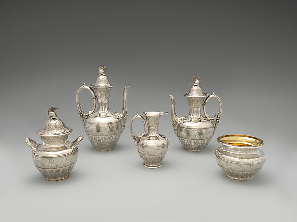 Tea and Coffee Set, Tiffany & Co., Silver, silver gilt, and ivory, American